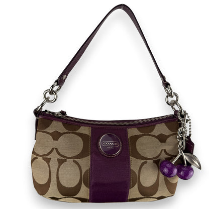COACH SIGNATURE JACQUARD PURPLE STRIPE BAG
