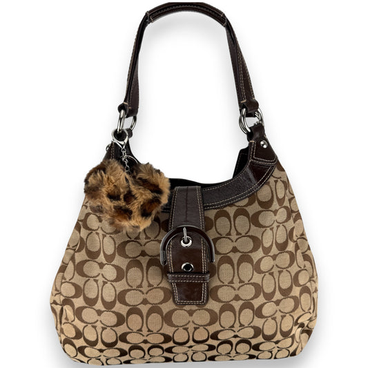 COACH SIGNATURE JACQUARD STRIPE BAG (LARGE) 