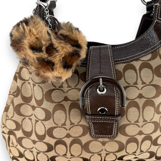 COACH SIGNATURE JACQUARD STRIPE BAG (LARGE) 