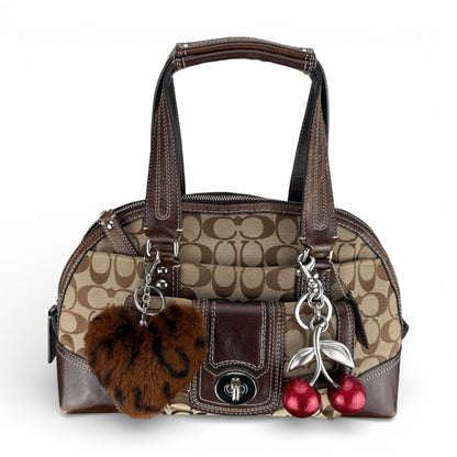 COACH HAMPTONS TURNLOCK SATCHEL BAG