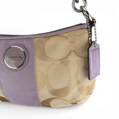 COACH SIGNATURE LILAC JACQUARD STRIPE BAG