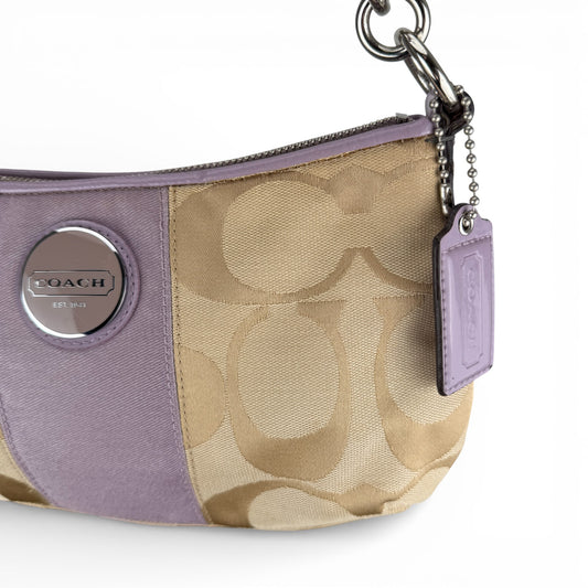 COACH SIGNATURE LILAC JACQUARD STRIPE BAG