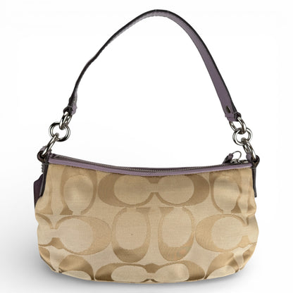 COACH SIGNATURE LILAC JACQUARD STRIPE BAG