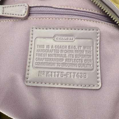 COACH SIGNATURE LILAC JACQUARD STRIPE BAG