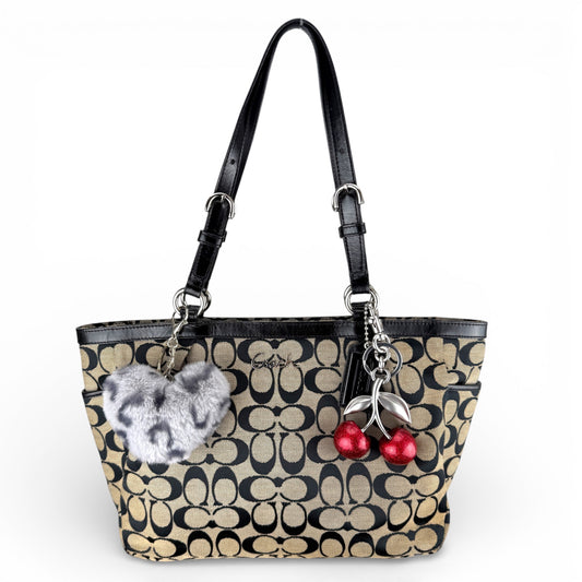 COACH SIGNATURE GALLERY GREY TOTE BAG