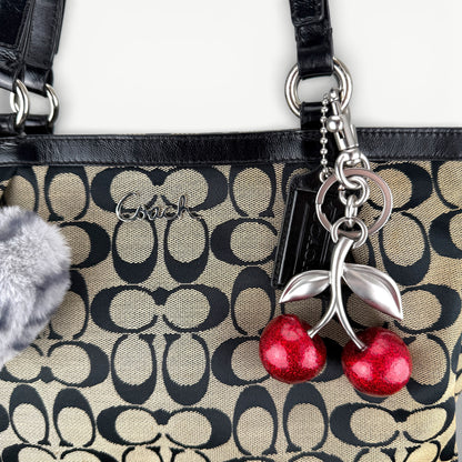 COACH SIGNATURE GALLERY GREY TOTE BAG