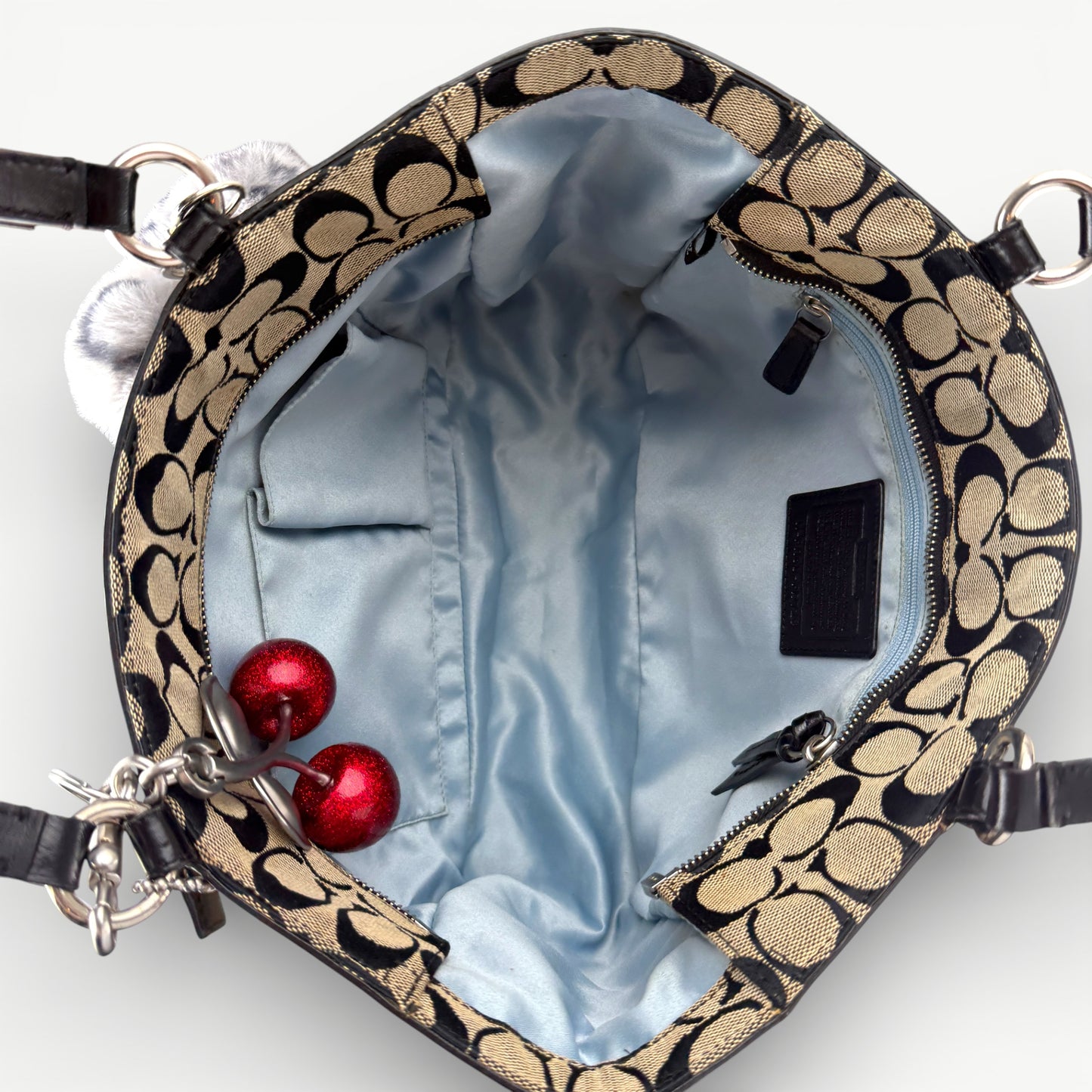 COACH SIGNATURE GALLERY GREY TOTE BAG