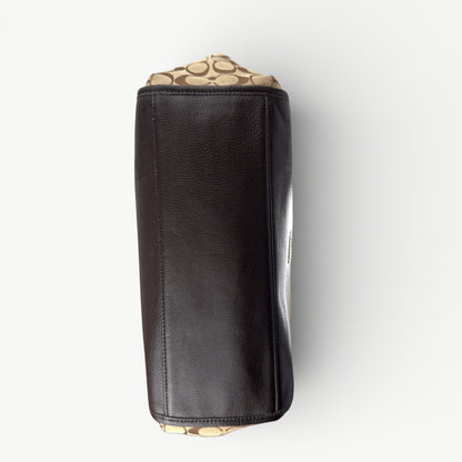 COACH SIGNATURE BROWN SHOPPER BAG