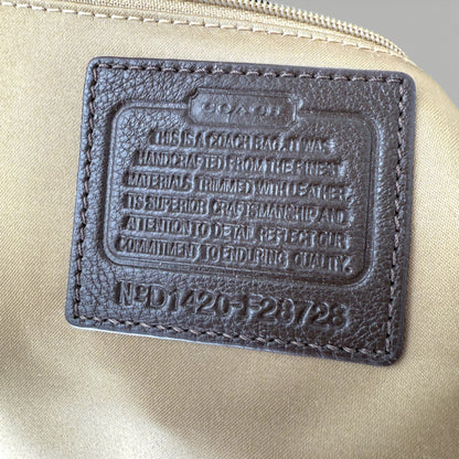 COACH SIGNATURE BROWN SHOPPER BAG