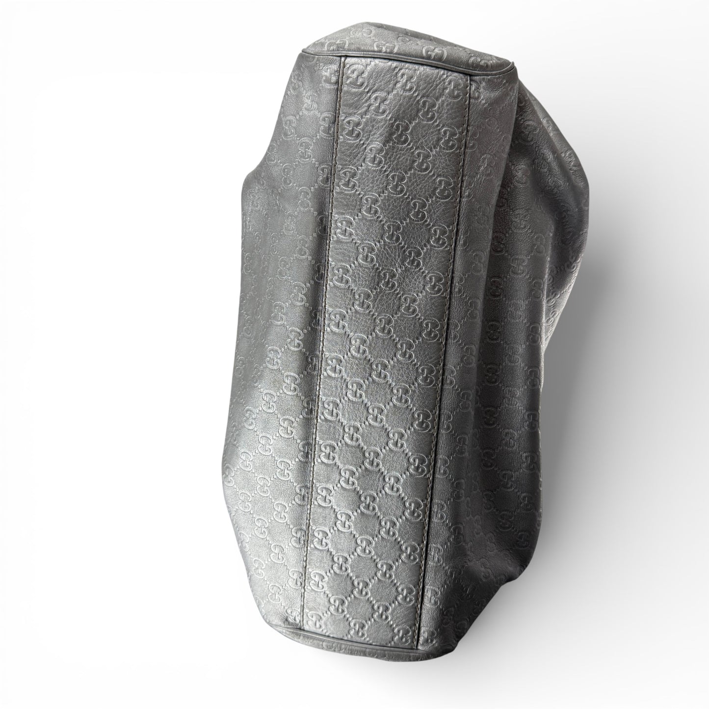 GUCCI GG LARGE SUKEY TOTE BAG SILVER