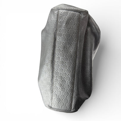GUCCI GG LARGE SUKEY TOTE BAG SILVER