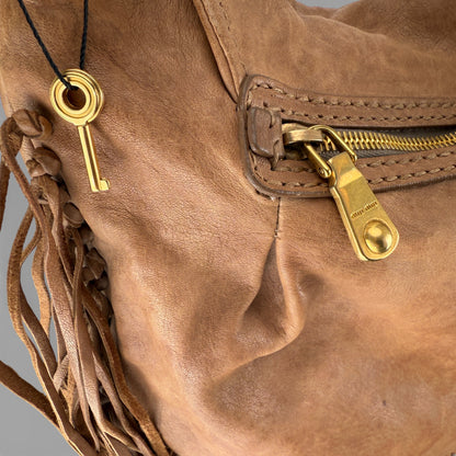 MIU MIU FRINGED HOBO BAG NAPPA AVIATOR
