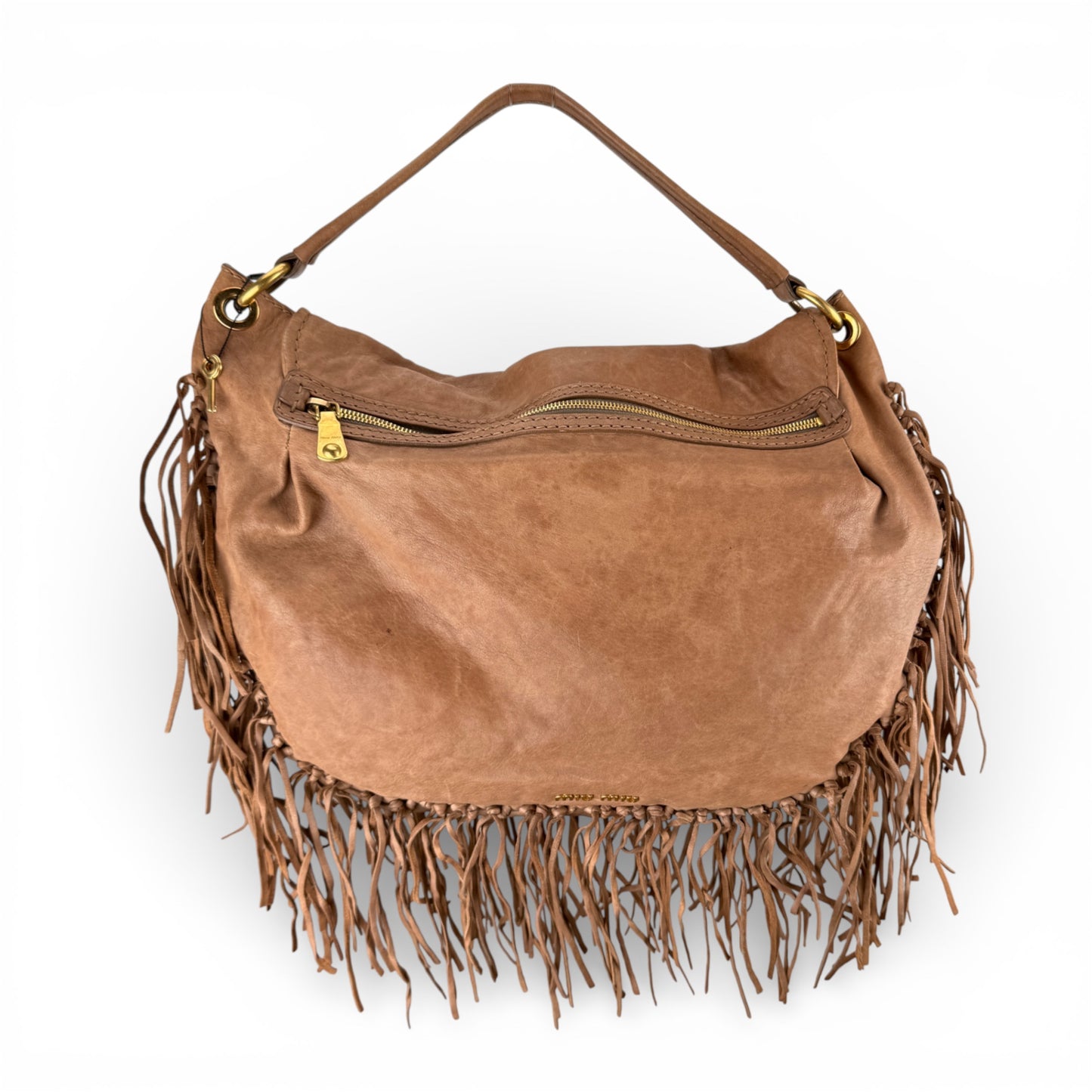 MIU MIU FRINGED HOBO BAG NAPPA AVIATOR
