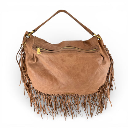 MIU MIU FRINGED HOBO BAG NAPPA AVIATOR