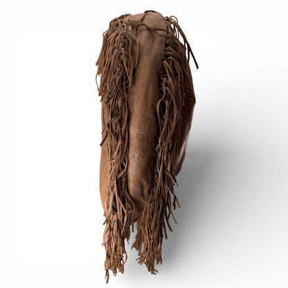 MIU MIU FRINGED HOBO BAG NAPPA AVIATOR