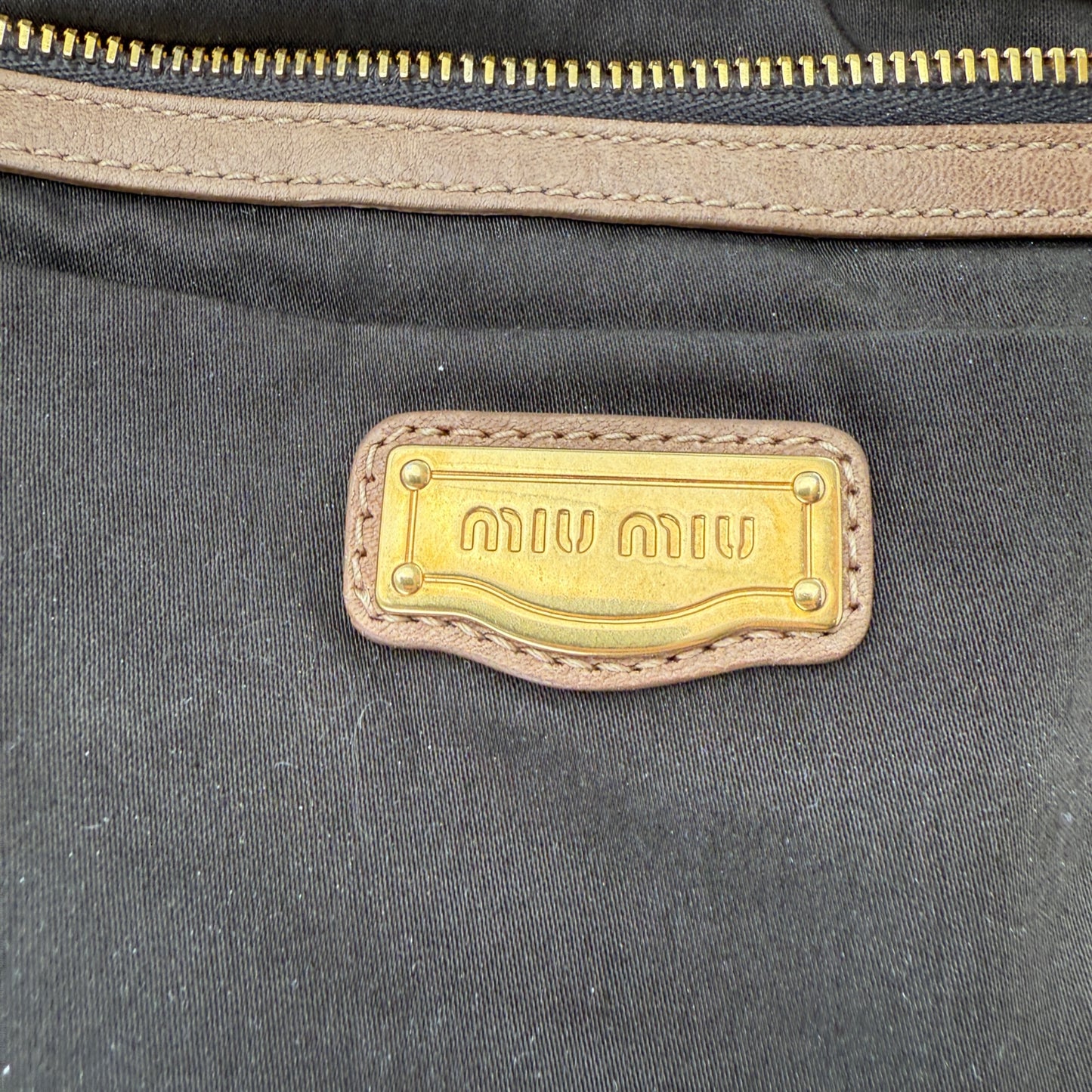 MIU MIU FRINGED HOBO BAG NAPPA AVIATOR