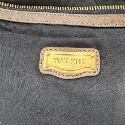 MIU MIU FRINGED HOBO BAG NAPPA AVIATOR