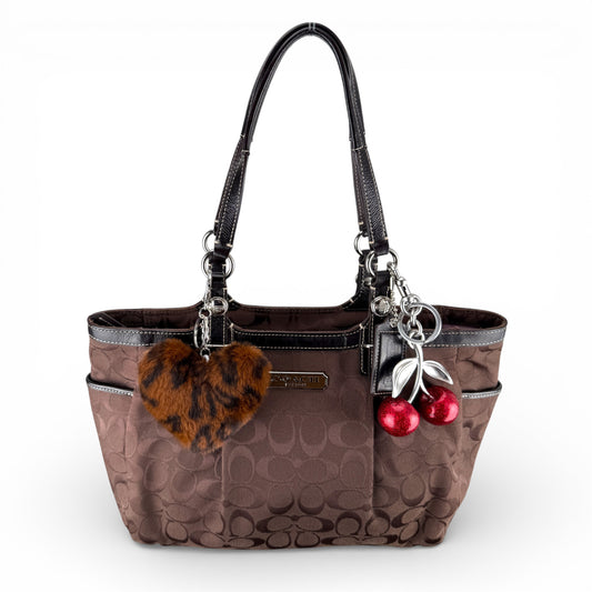 COACH SIGNATURE TOTE BAG BROWN