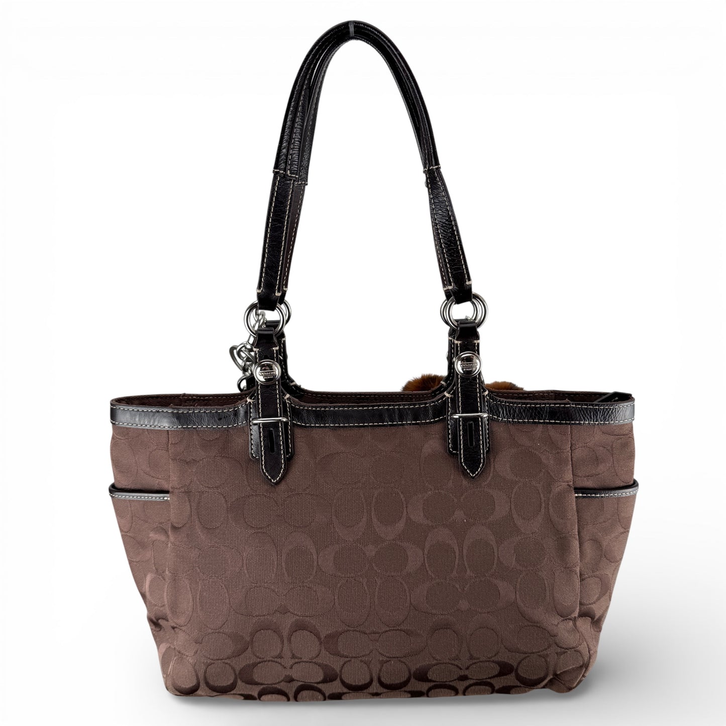 COACH SIGNATURE TOTE BAG BROWN