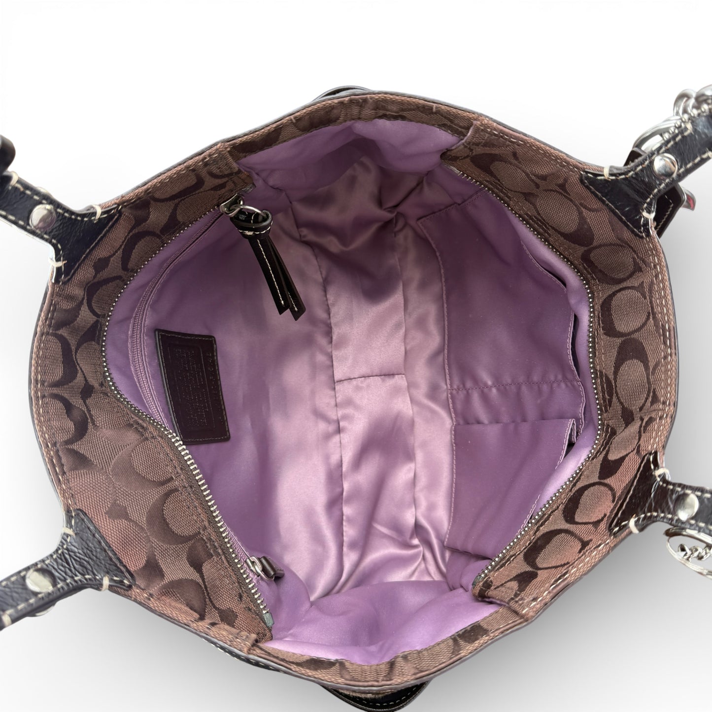 COACH SIGNATURE TOTE BAG BROWN