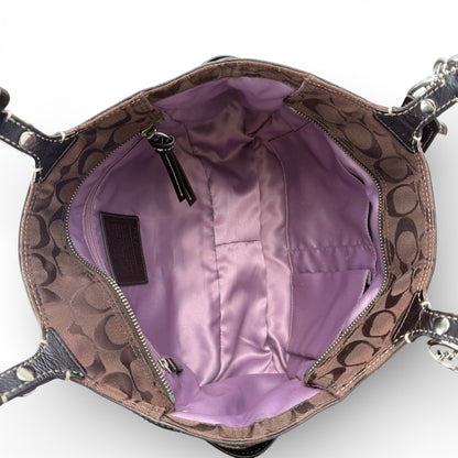 COACH SIGNATURE TOTE BAG BROWN