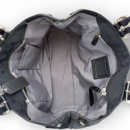 COACH SOHO BLACK PLEATED SHOULDER BAG