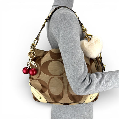 COACH SIGNATURE CARLY SHOULDER BAG