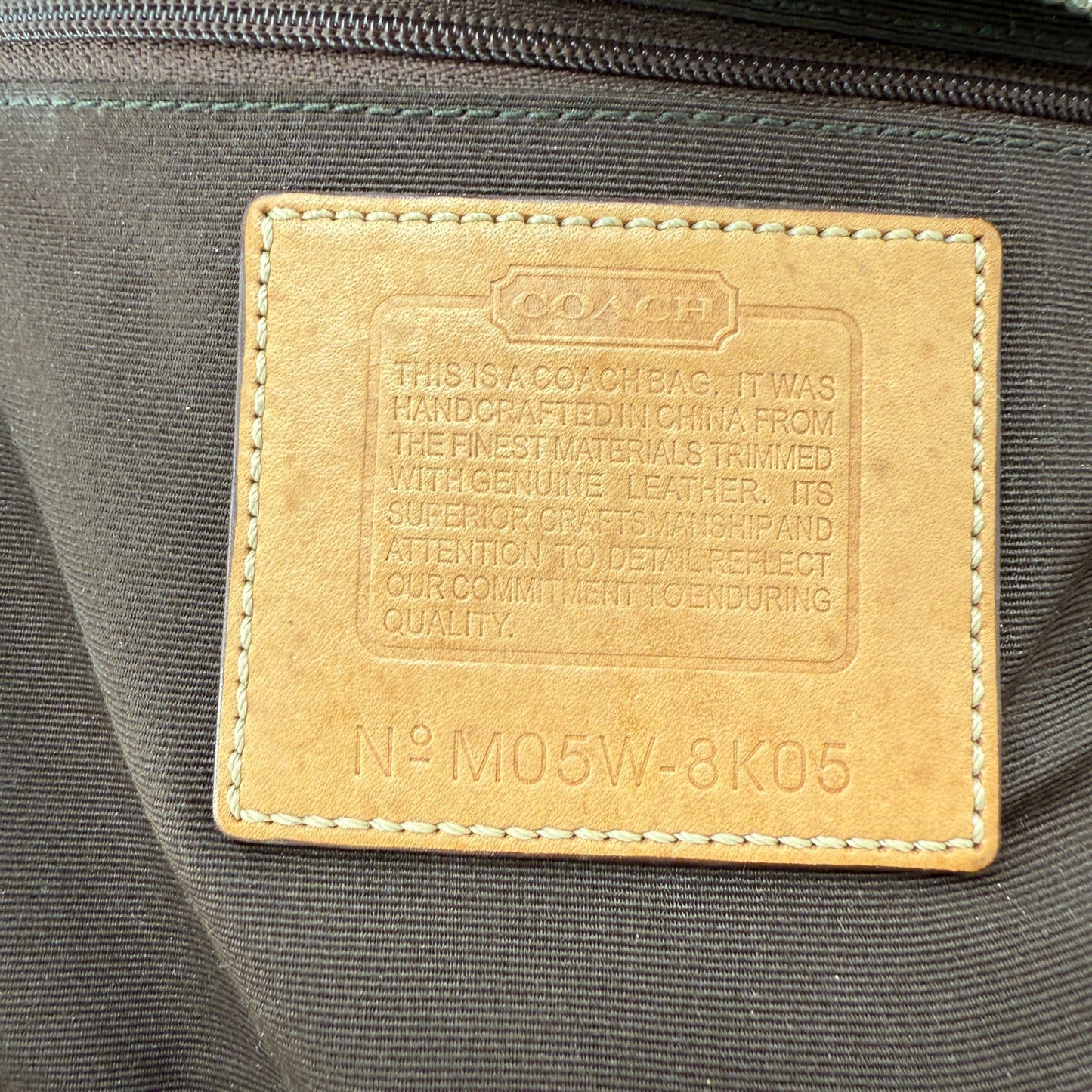 COACH SIGNATURE HAMPTONS SATCHEL BAG