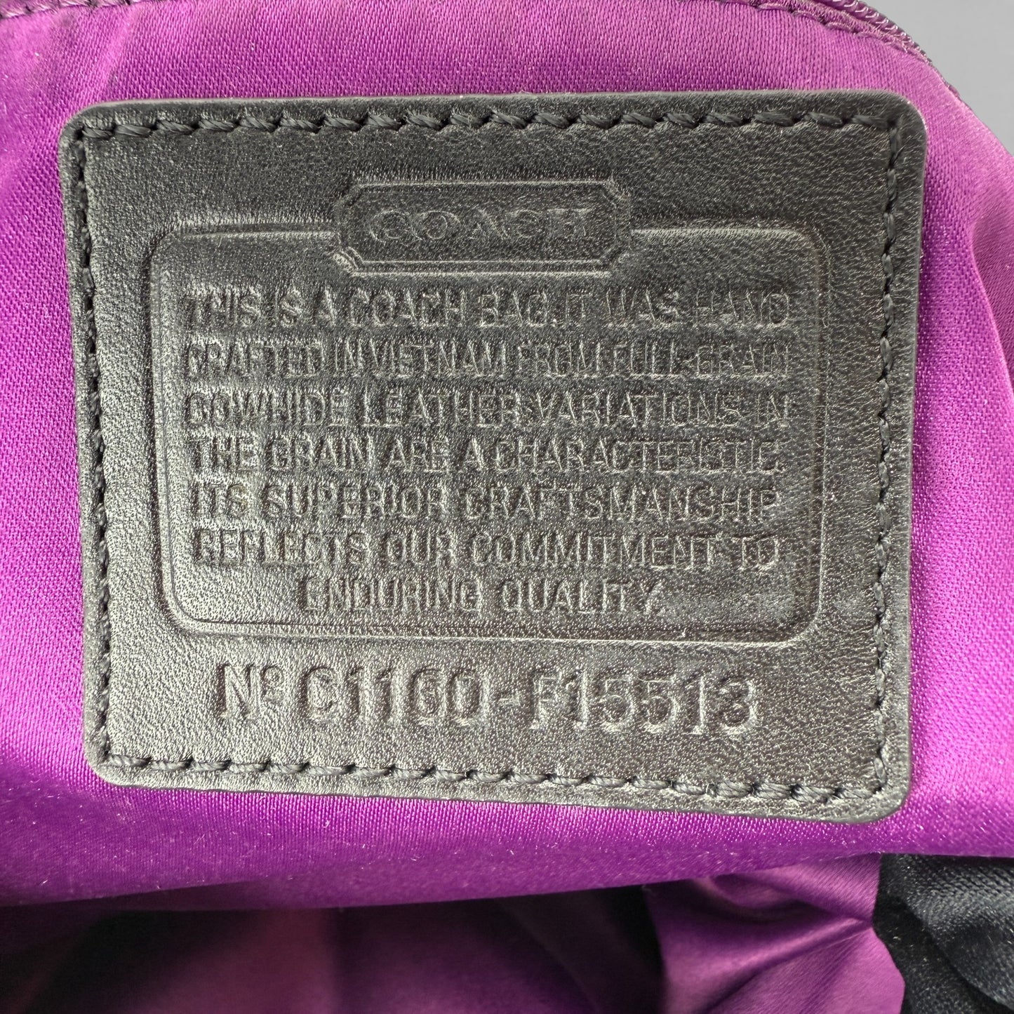 COACH ASHLEY LEATHER SATCHEL BAG