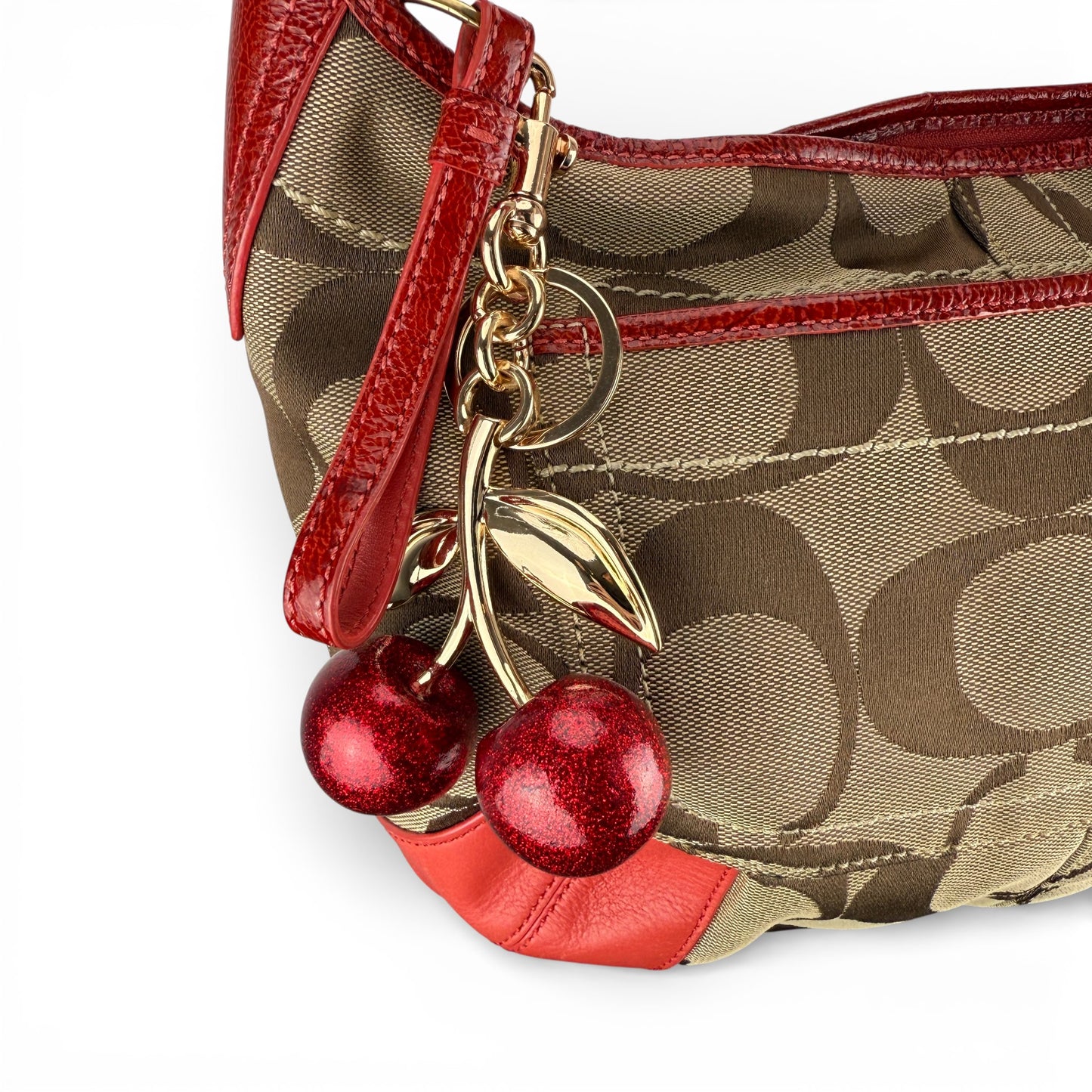 COACH SIGNATURE RED ERGO BAG