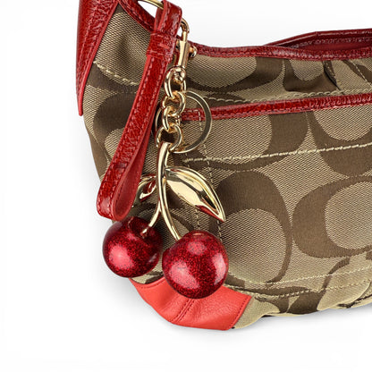 COACH SIGNATURE RED ERGO BAG