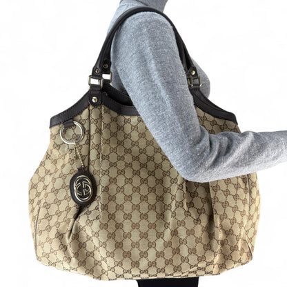 GUCCI MONOGRAM ABBEY BAG 